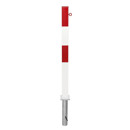 Barrier post, Ø 76 mm, 1 chain eyelet on the right.