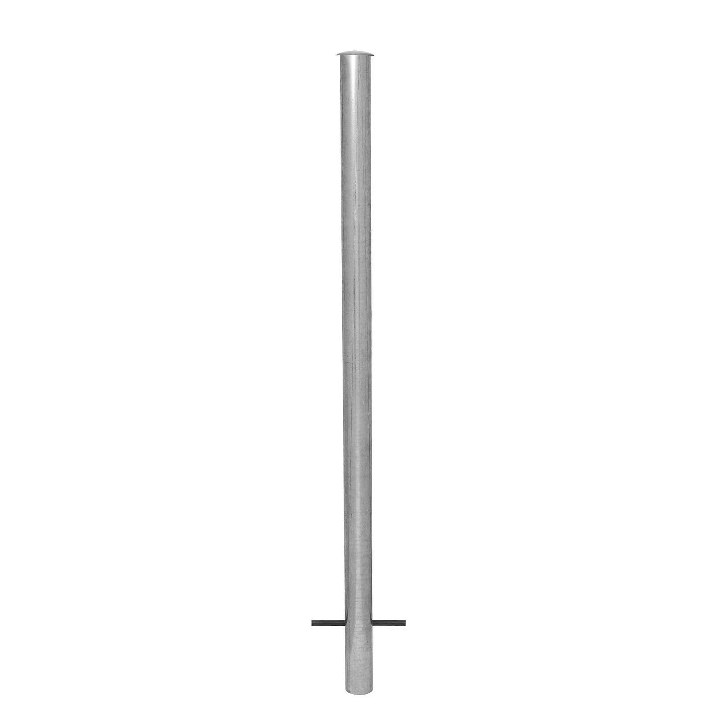 Railing system, upright for setting in concrete, zinc plated.