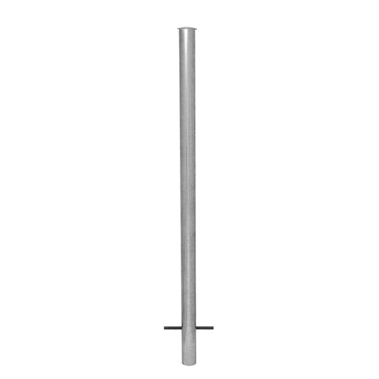 Railing system, upright for setting in concrete, zinc plated.