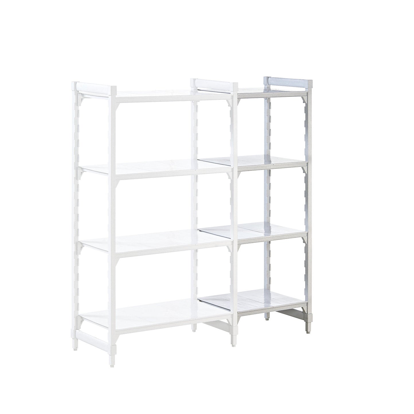 PREMIUM plastic boltless shelving unit system, shelf WxD 600 x 500 mm, extension shelf unit, width 635 mm, smooth base.