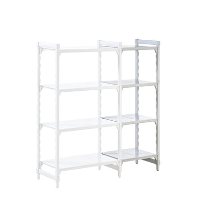 PREMIUM plastic boltless shelving unit system, shelf WxD 600 x 500 mm, extension shelf unit, width 635 mm, smooth base.