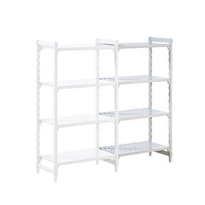 PREMIUM plastic boltless shelving unit system, shelf WxD 900 x 500 mm, extension shelf unit, width 935 mm, slotted base.