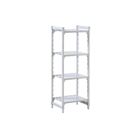 PREMIUM plastic boltless shelving unit system, shelf WxD 600 x 500 mm, standard shelf unit, width 670 mm, slotted base.