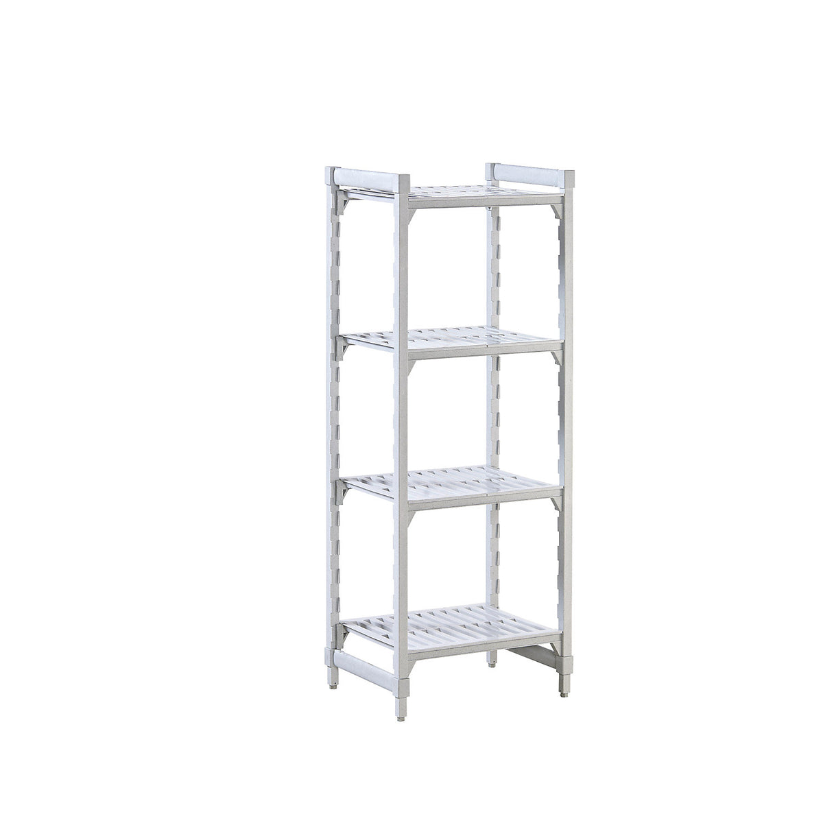 PREMIUM plastic boltless shelving unit system, shelf WxD 600 x 500 mm, standard shelf unit, width 670 mm, slotted base.