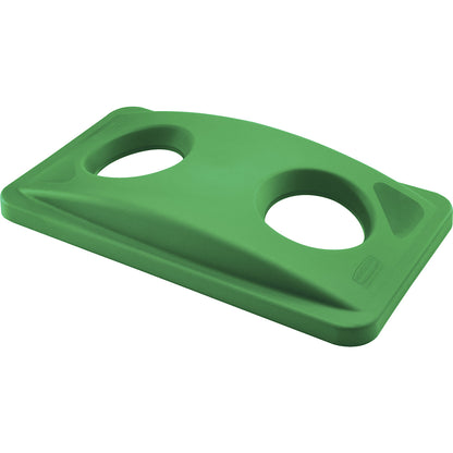 SLIM JIM® lid for 60 and 87 l containers, with deposit openings for bottles, green.