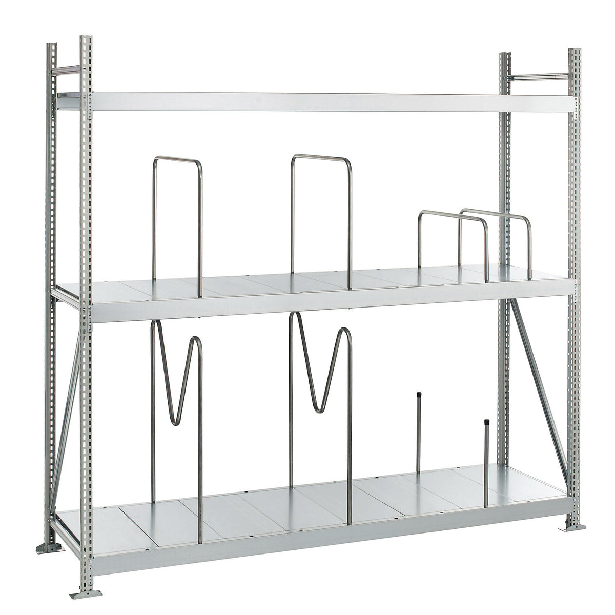 Wide span shelving unit, shelf load 500 kg, HxWxD 3000 x 1500 x 800 mm, standard shelf unit.