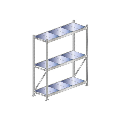 Wide span shelving unit, shelf load 500 kg, HxWxD 2000 x 2250 x 600 mm, standard shelf unit.