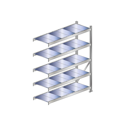 Wide span shelving unit, shelf load 500 kg, HxWxD 3000 x 2250 x 800 mm, extension shelf unit.