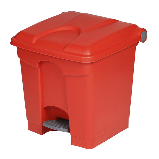 Foot pedal bin, capacity 30 l, WxHxD 410 x 435 x 400 mm, red.