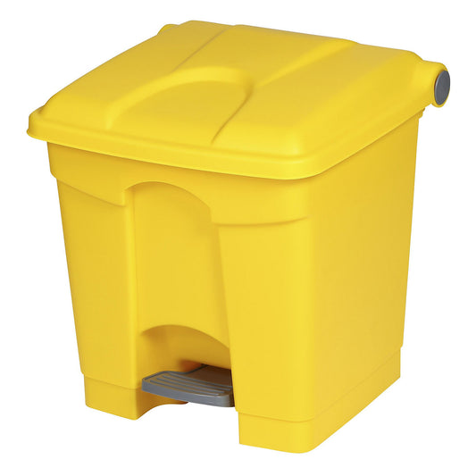 Foot pedal bin, capacity 30 l, WxHxD 410 x 435 x 400 mm, yellow.