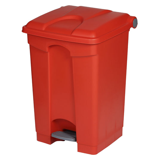 Foot pedal bin, capacity 45 l, WxHxD 410 x 600 x 400 mm, red.