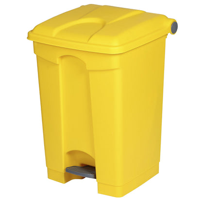 Foot pedal bin, capacity 45 l, WxHxD 410 x 600 x 400 mm, yellow.