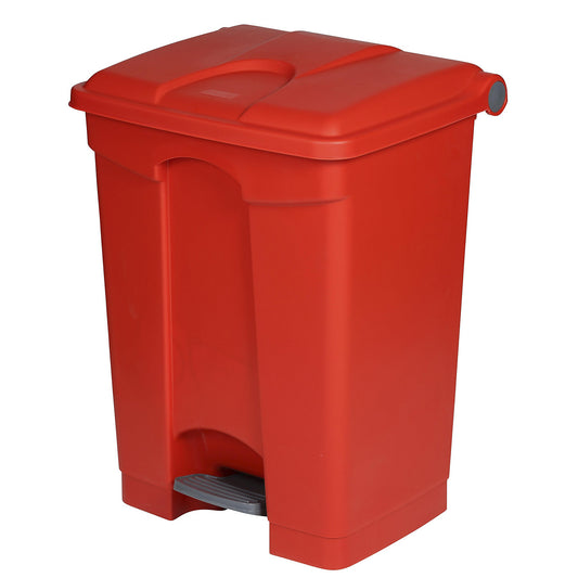 Foot pedal bin, capacity 70 l, WxHxD 505 x 675 x 415 mm, red.