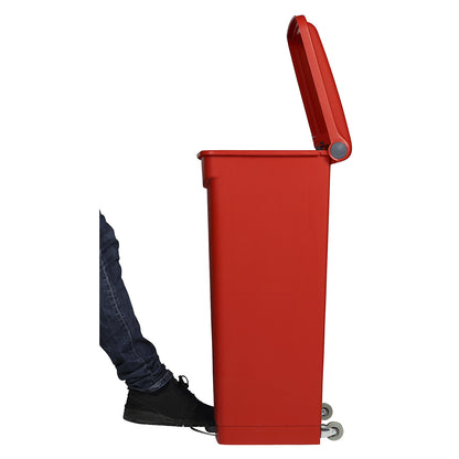 Foot pedal bin, capacity 90 l, WxHxD 505 x 790 x 410 mm, white.