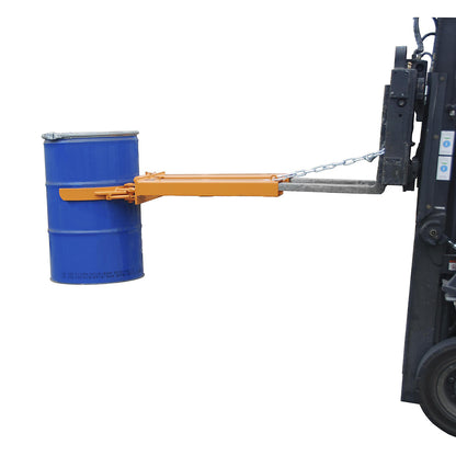 Drum clamp, for 1 drum, max. load 500 kg, orange.