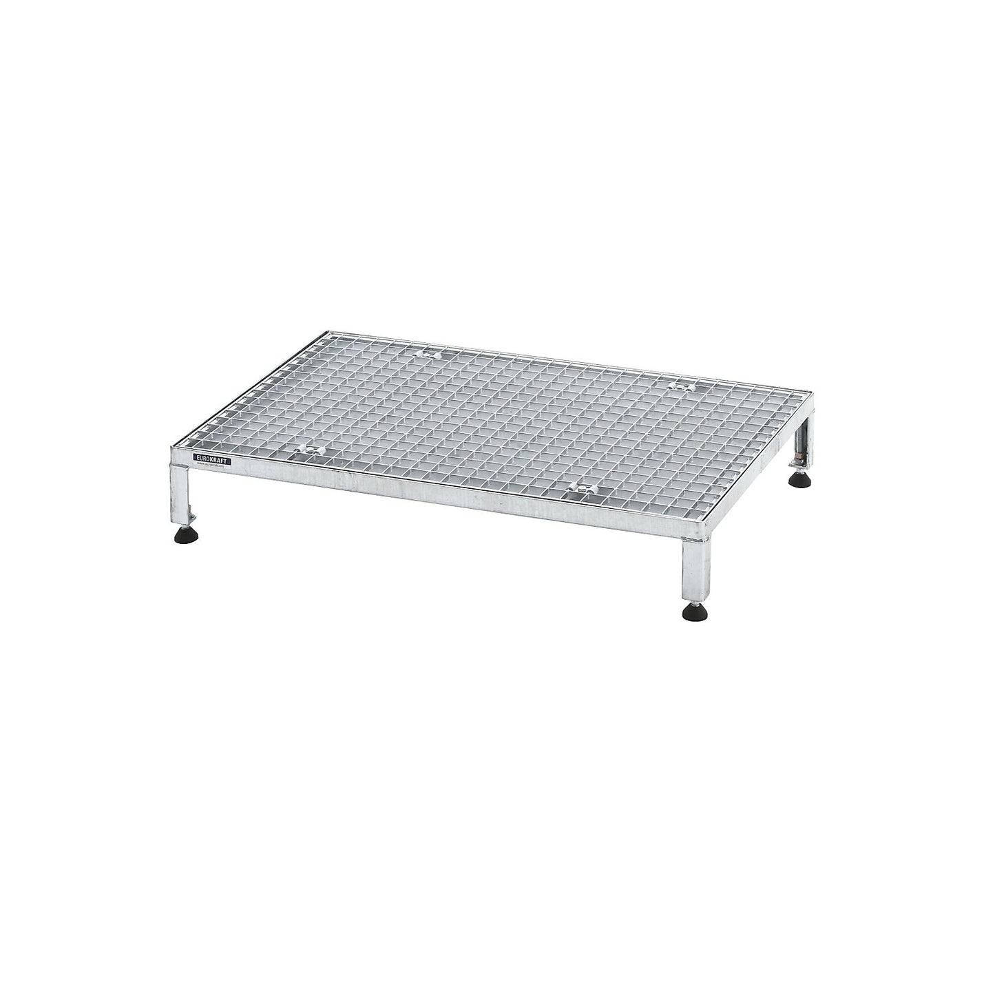 Working platform, height adjustable from 165 - 230 mm, with mesh plate, platform LxW 910 x 610 mm, hot dip galvanised.