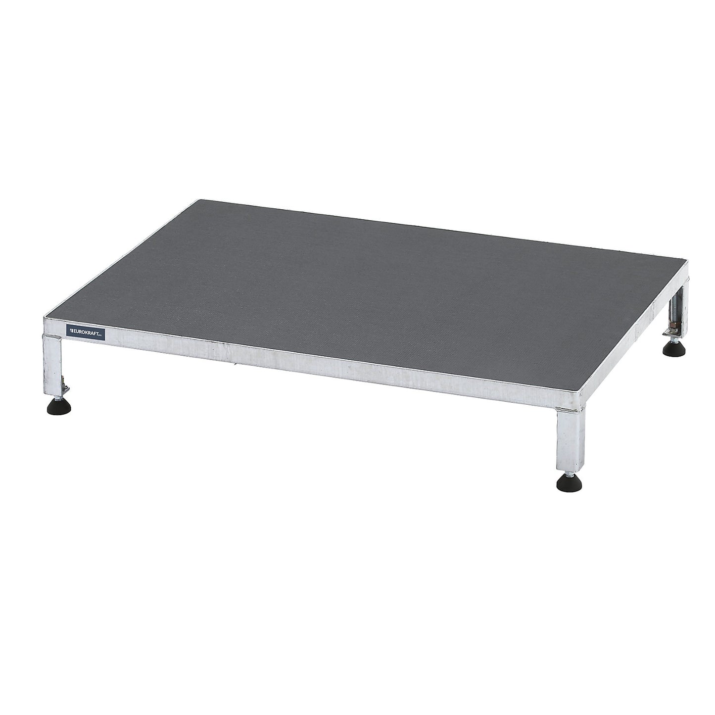 Working platform, height adjustable from 165 - 230 mm, with phenolic plywood panel, platform LxW 910 x 610 mm, hot dip galvanised.