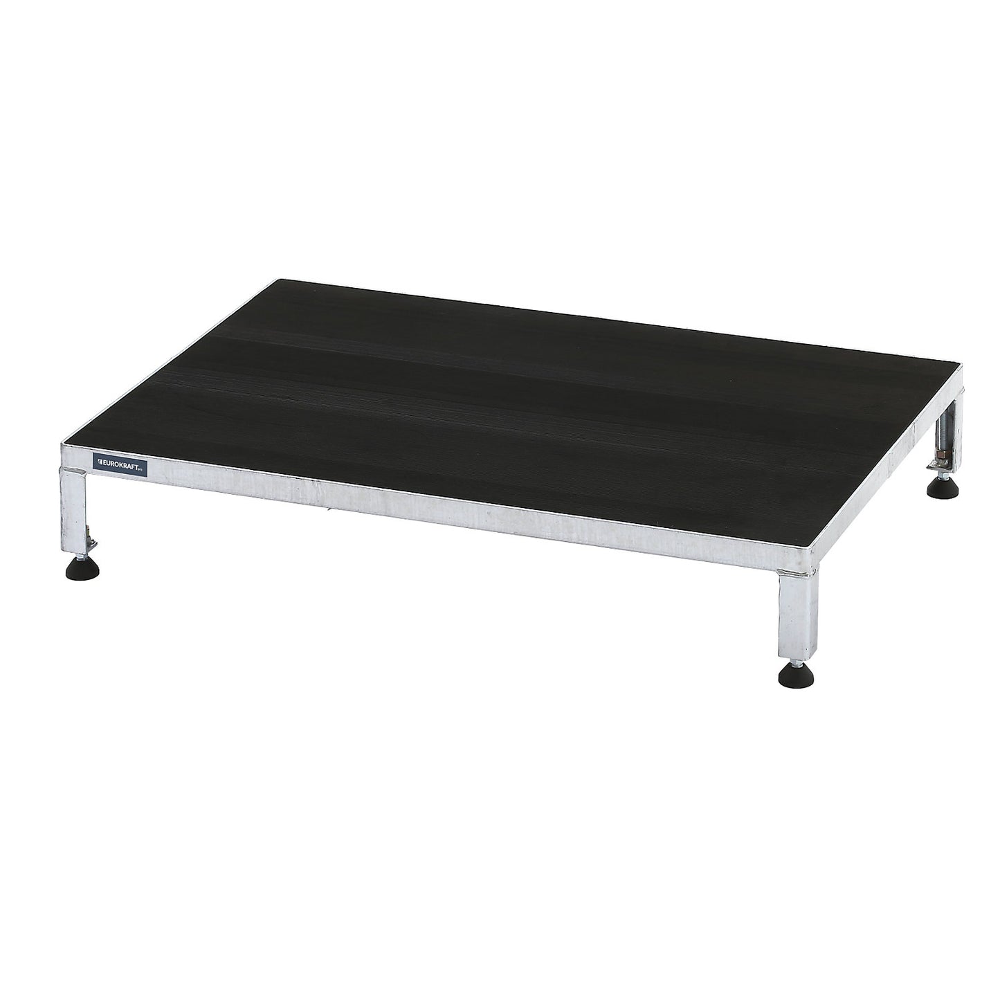 Working platform, height adjustable from 165 - 230 mm, with ribbed rubber plate, platform LxW 910 x 610 mm, hot dip galvanised.
