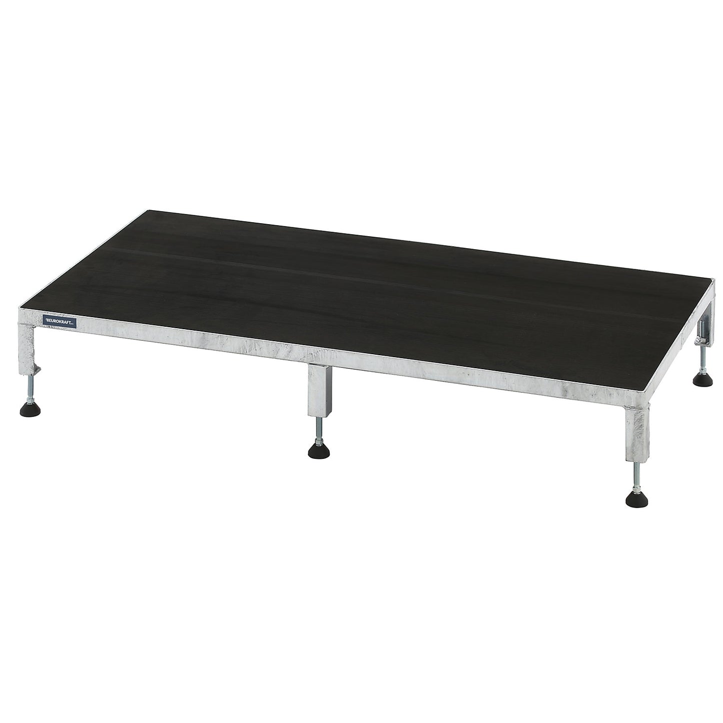 Working platform, height adjustable from 165 - 230 mm, with ribbed rubber plate, platform LxW 1210 x 610 mm, hot dip galvanised.