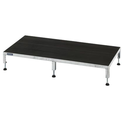 Working platform, height adjustable from 165 - 230 mm, with ribbed rubber plate, platform LxW 1210 x 610 mm, hot dip galvanised.