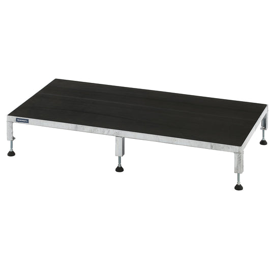 Working platform, height adjustable from 165 - 230 mm, with ribbed rubber plate, platform LxW 1210 x 610 mm, hot dip galvanised.