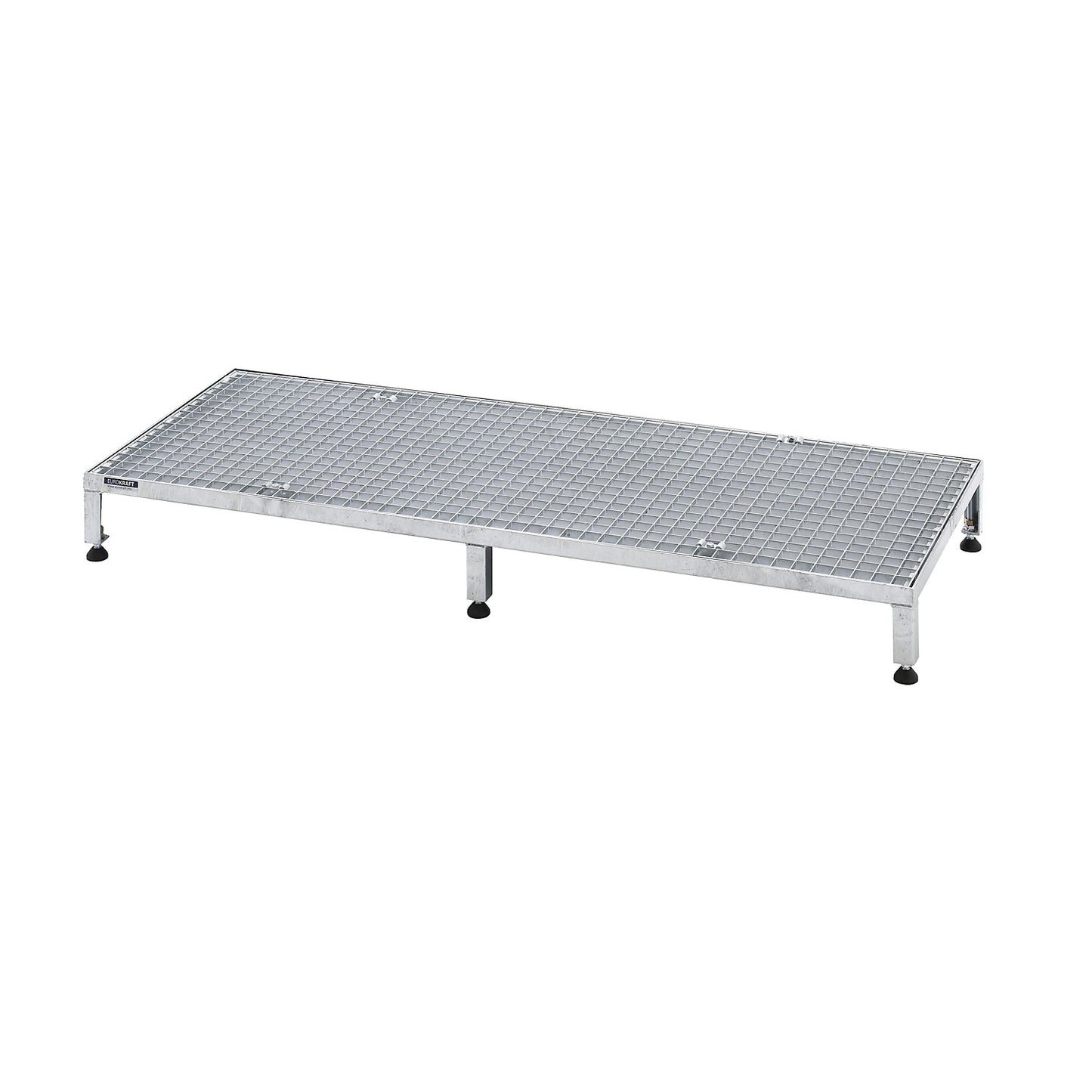 Working platform, height adjustable from 165 - 230 mm, with mesh plate, platform LxW 1510 x 610 mm, hot dip galvanised.