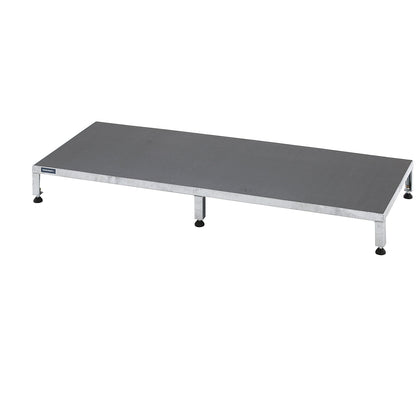 Working platform, height adjustable from 165 - 230 mm, with phenolic plywood panel, platform LxW 1510 x 610 mm, hot dip galvanised.