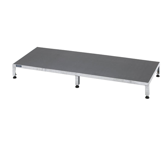 Working platform, height adjustable from 165 - 230 mm, with phenolic plywood panel, platform LxW 1510 x 610 mm, hot dip galvanised.