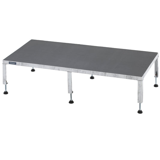 Working platform, height adjustable from 255 - 320 mm, with phenolic plywood panel, platform LxW 1210 x 610 mm, hot dip galvanised.