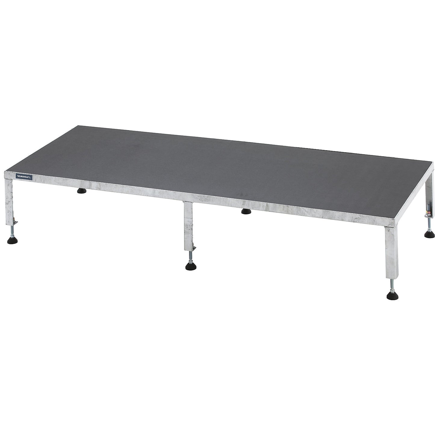 Working platform, height adjustable from 255 - 320 mm, with phenolic plywood panel, platform LxW 1510 x 610 mm, hot dip galvanised.