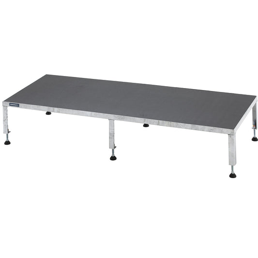 Working platform, height adjustable from 255 - 320 mm, with phenolic plywood panel, platform LxW 1510 x 610 mm, hot dip galvanised.