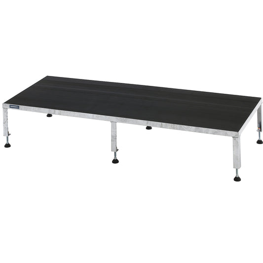 Working platform, height adjustable from 255 - 320 mm, with ribbed rubber plate, platform LxW 1510 x 610 mm, hot dip galvanised.