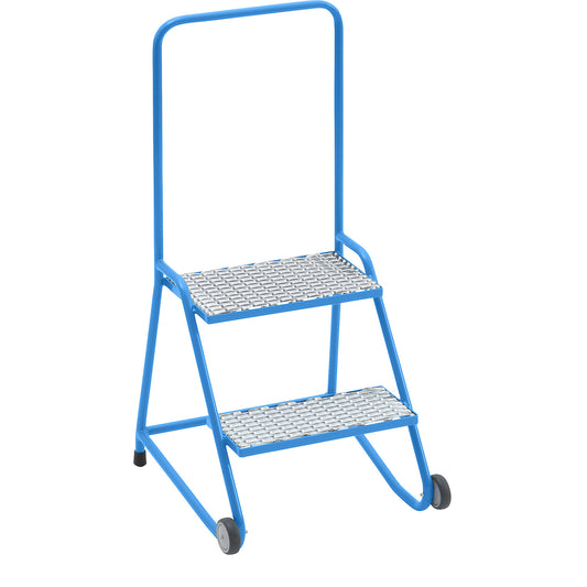 Mobile step stairs, steps with diamond lattice, 2 steps.