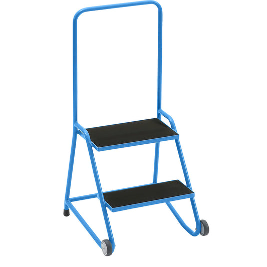 Mobile step stairs, steps with ribbed rubber, 2 steps.