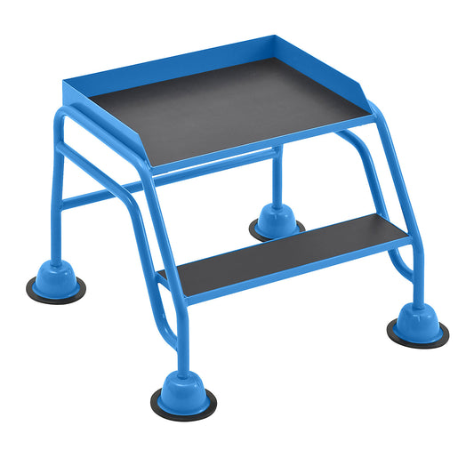 Mobile safety steps, platform and steps with phenolic plywood panels, 2 steps, without hand rails.