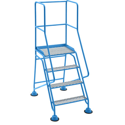 Mobile safety steps, platform and steps with diamond lattice, 2 steps, without hand rails.