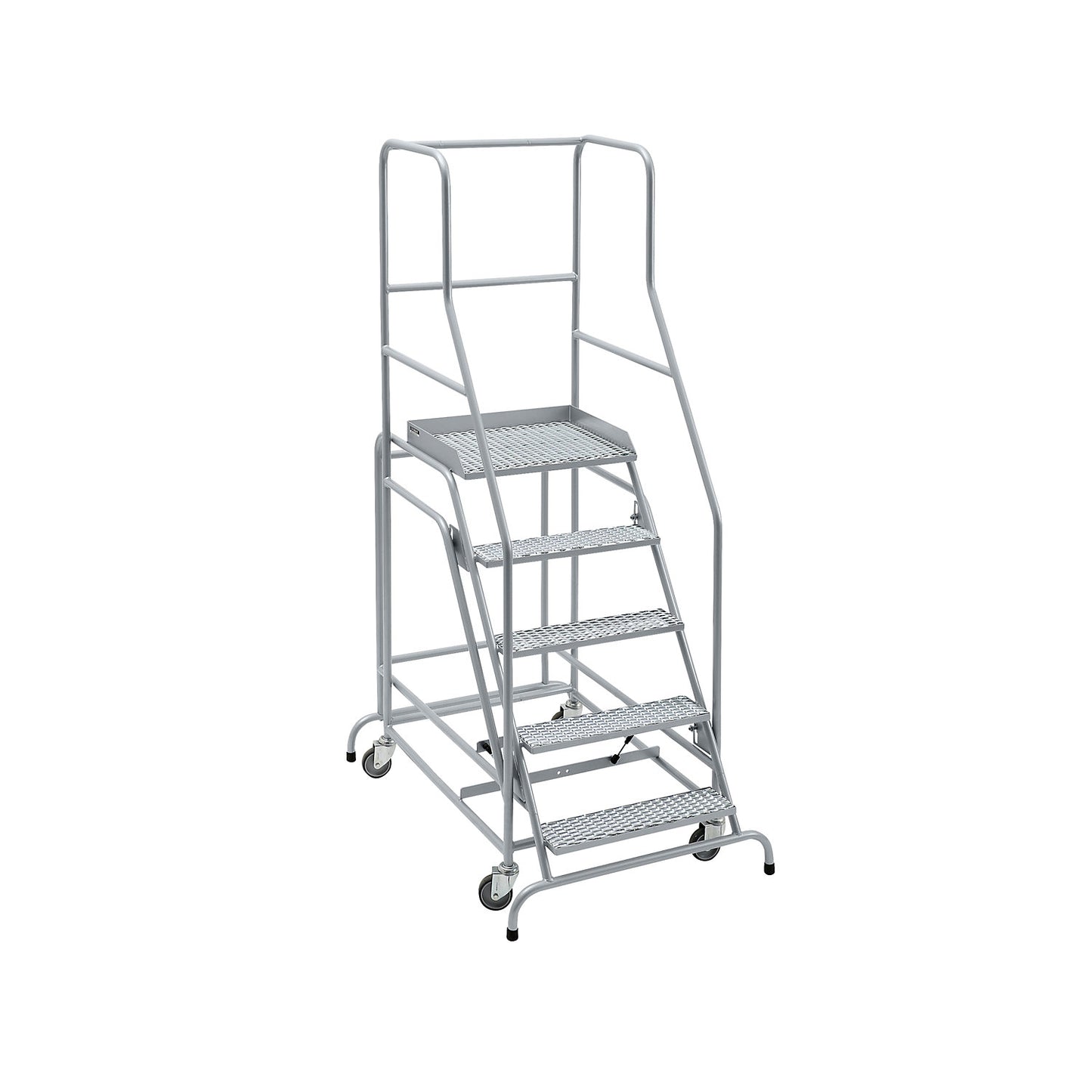 Mobile safety steps, diamond lattice step inserts, with 5 steps.