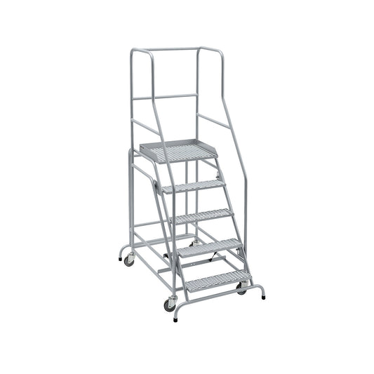 Mobile safety steps, diamond lattice step inserts, with 5 steps.