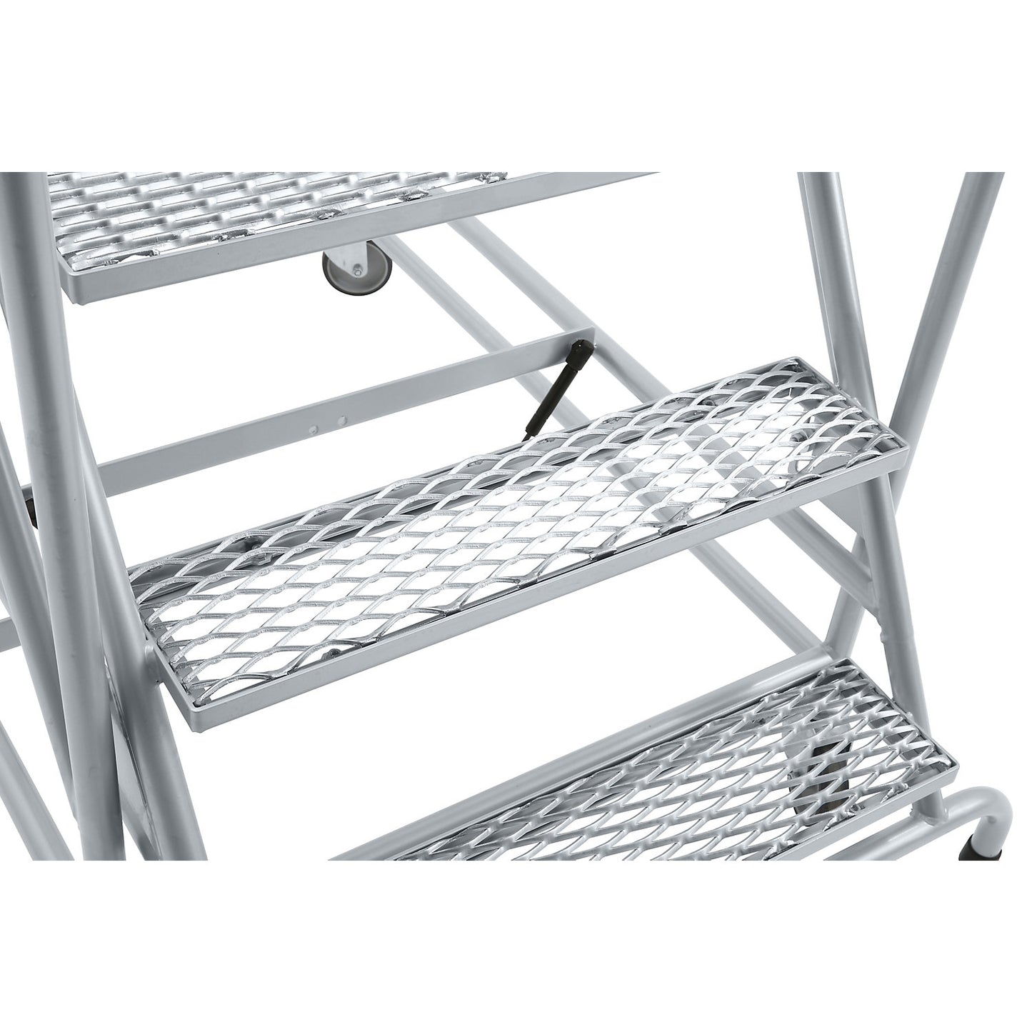 Mobile safety steps, diamond lattice step inserts, with 3 steps.