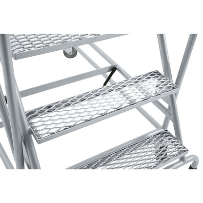 Mobile safety steps, diamond lattice step inserts, with 6 steps.