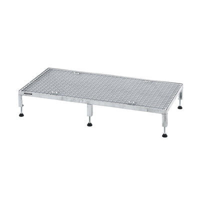Working platform, height adjustable from 165 - 230 mm, with mesh plate, platform LxW 1210 x 610 mm, hot dip galvanised.