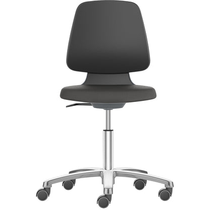 LABSIT industrial swivel chair, five-star base with castors, seat made of Skintec, green.