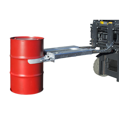 Drum clamp, for 1 drum, max. load 500 kg, galvanised.