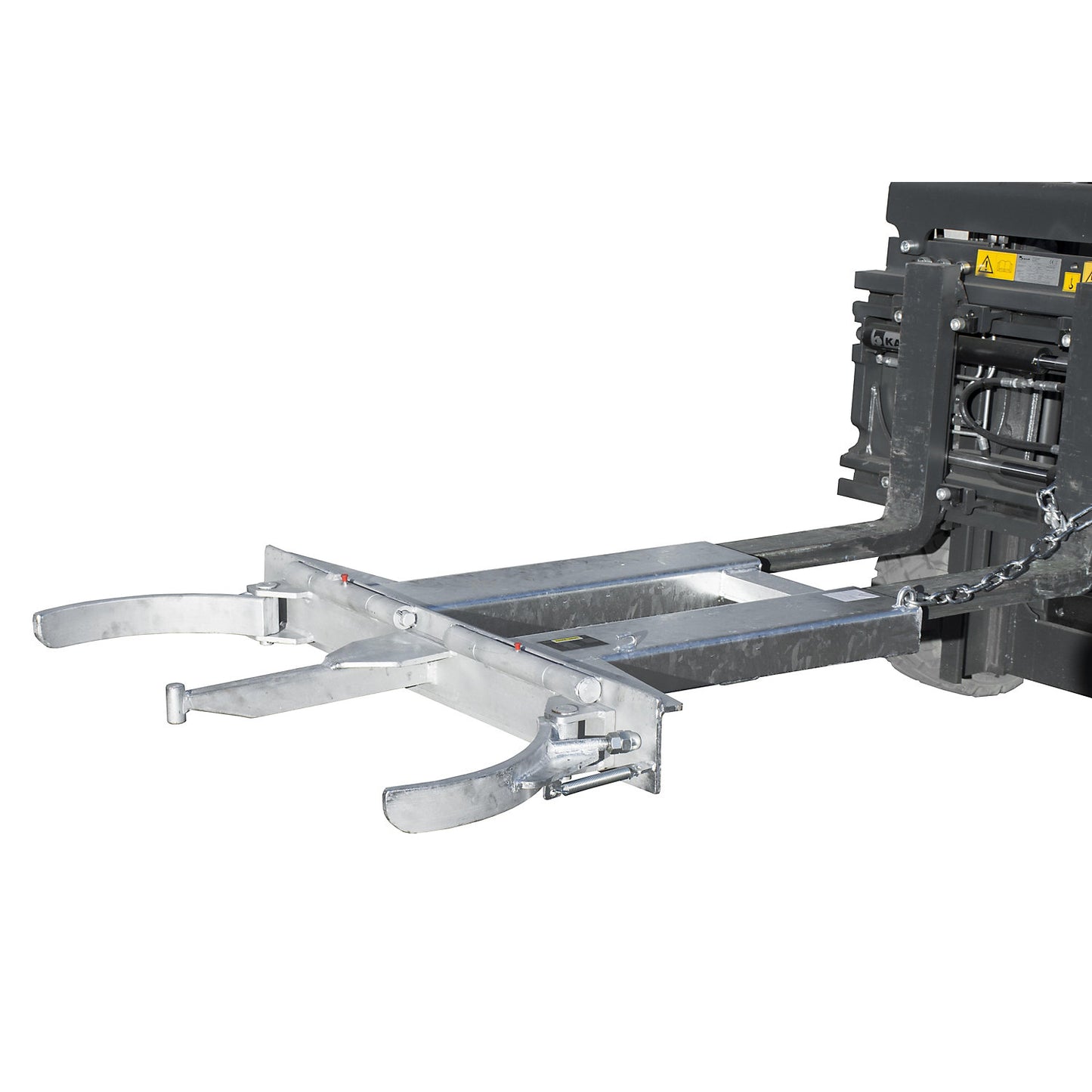 Drum clamp, for 2 drums, max. load 1000 kg, galvanised.