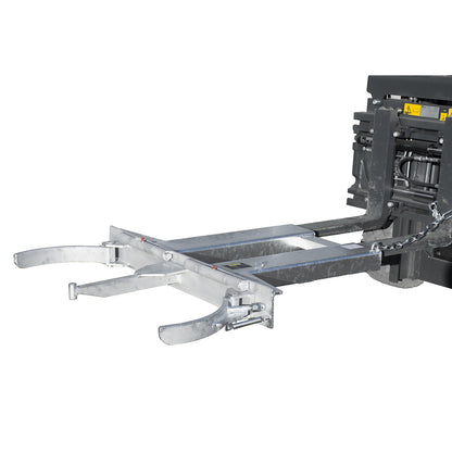 Drum clamp, for 2 drums, max. load 1000 kg, galvanised.