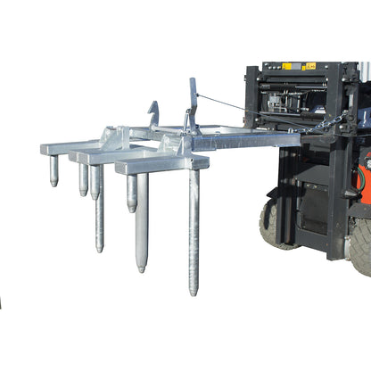 Drum positioner, for 2 x 200 l steel bung drums, galvanised.