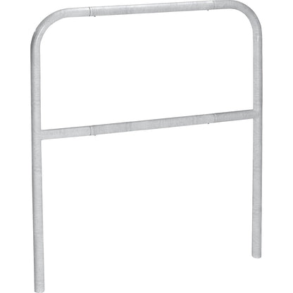 Safety barrier, sheet steel, Ø 42 mm, for concreting in at danger zones, width 1000 mm, zinc plated.
