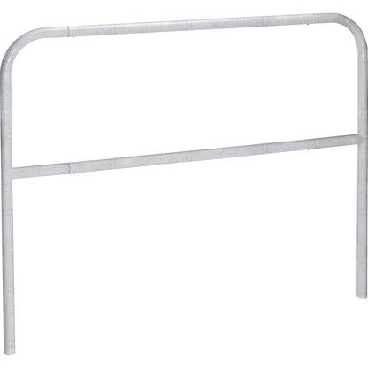 Safety barrier, sheet steel, Ø 42 mm, for concreting in at danger zones, width 1500 mm, zinc plated.