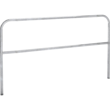 Safety barrier, sheet steel, Ø 42 mm, for concreting in at danger zones, width 2000 mm, zinc plated.