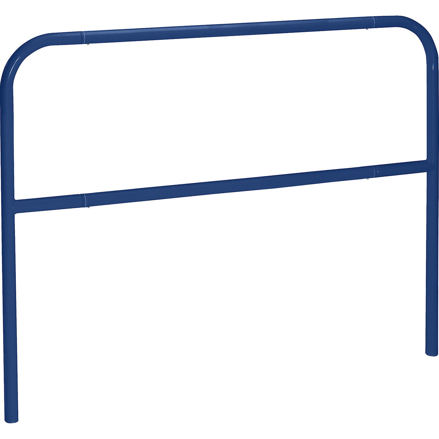 Safety barrier, sheet steel, Ø 42 mm, for concreting in at danger zones, width 1500 mm, cobalt blue.